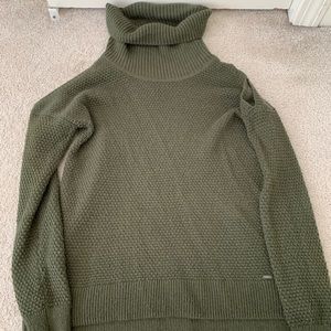 Hollister olive green turtleneck sweater